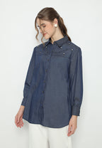 Jeliah Outwear Denim Tops | Navy