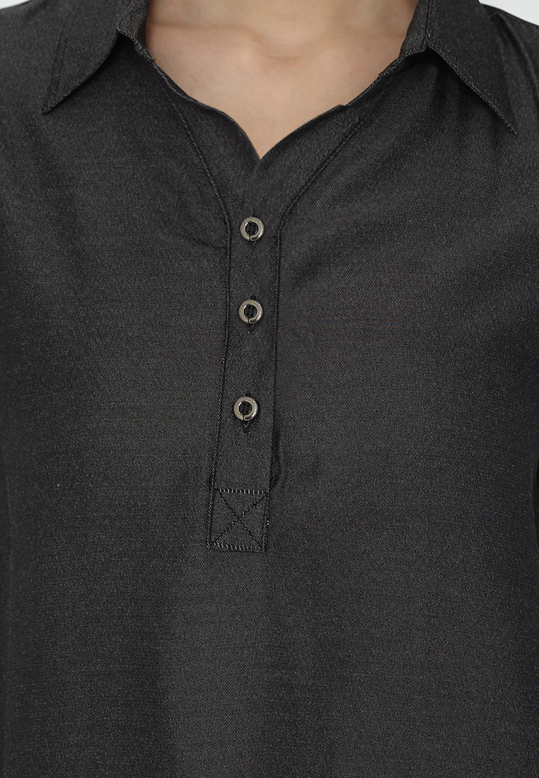 Olaf Soft Denim With V Neck Blouse | Blouse