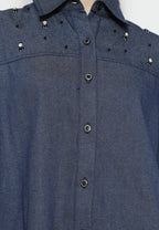 Jeliah Outwear Denim Tops | Navy