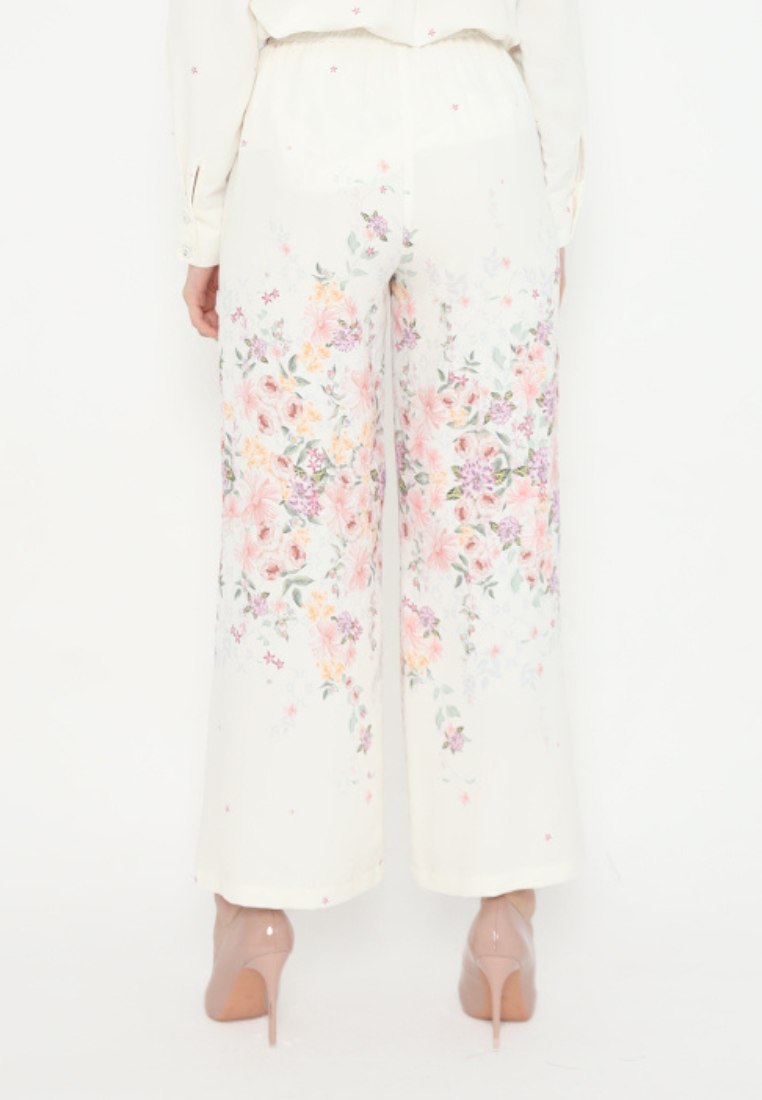 Jardin Floral Cullote In Cream By Brilliant Girl