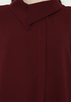 Sonia Draffery Blouse Long Sleeve | Soft Brown And Maroon