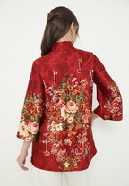 Meilin Blouse Sanghai Armany Silk Red | Arlette By Brilliant Girl