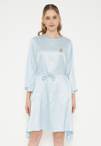Lilies Satin Midi Dress | Cream