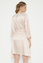 Lilies Satin Midi Dress | Cream