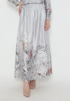 Firyal Armany Floral Skirt In Grey By Brilliant Girl