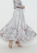 Firyal Armany Floral Skirt In Grey By Brilliant Girl