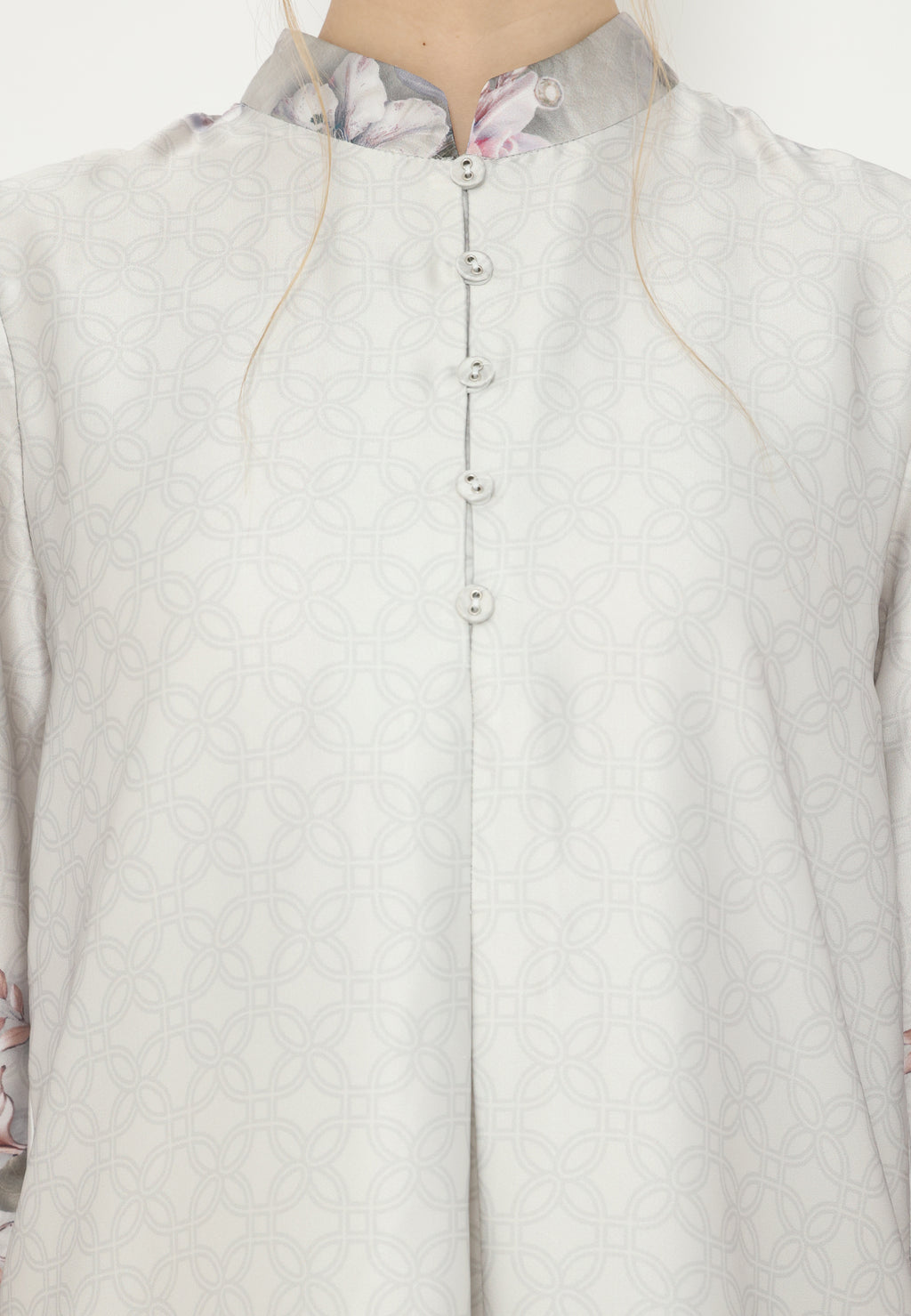 Rosaline Tunic Armany Floral Silk | Green