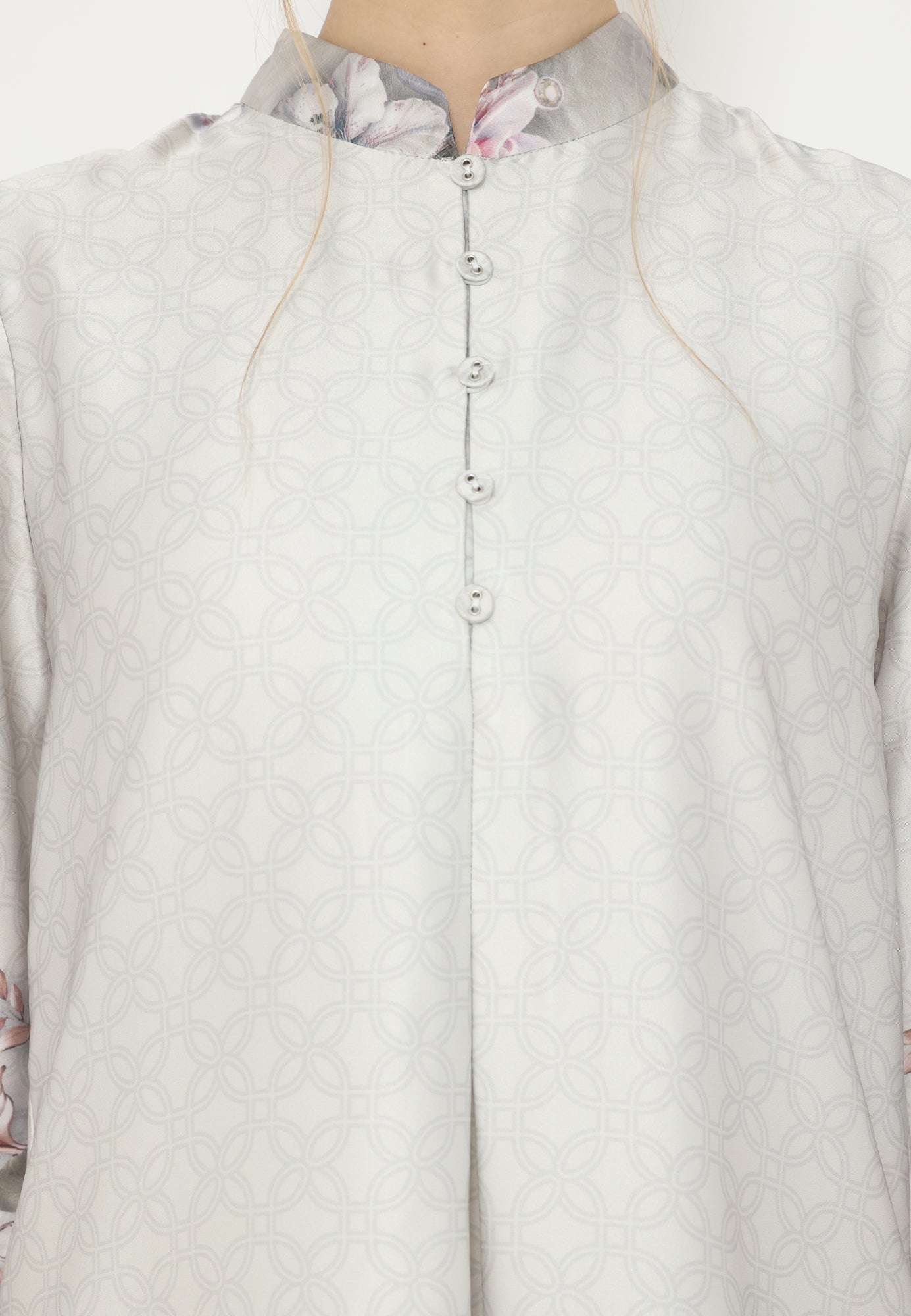 Rosaline Tunic Armany Floral Silk | Green