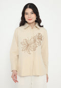 Arletta Shirt With Embroidery | Cream
