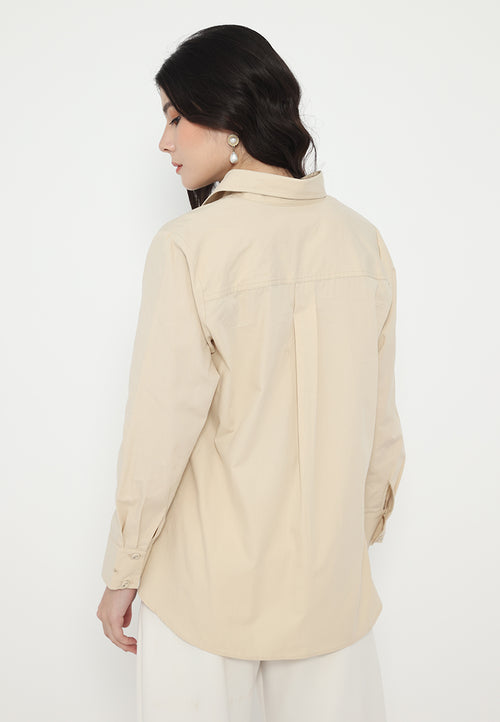Arletta Shirt With Embroidery | Cream