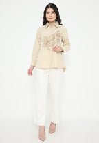 Arletta Shirt With Embroidery | Cream