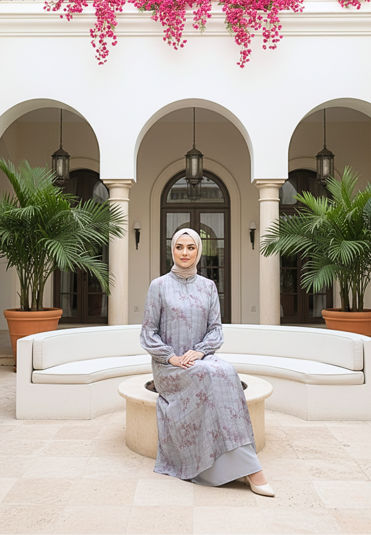 Khaira Muslim Long Dress | Blue