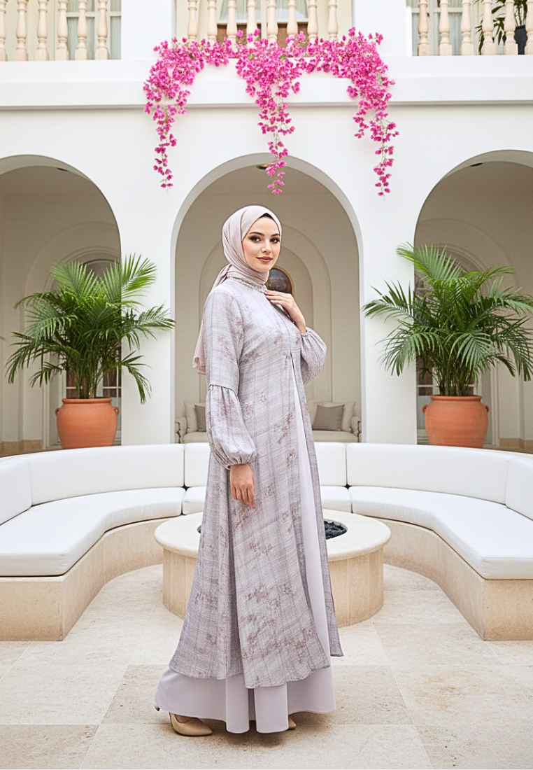 Zuhaira Dress Muslimah Elegance With Puff Slevee By Brilliant Girl