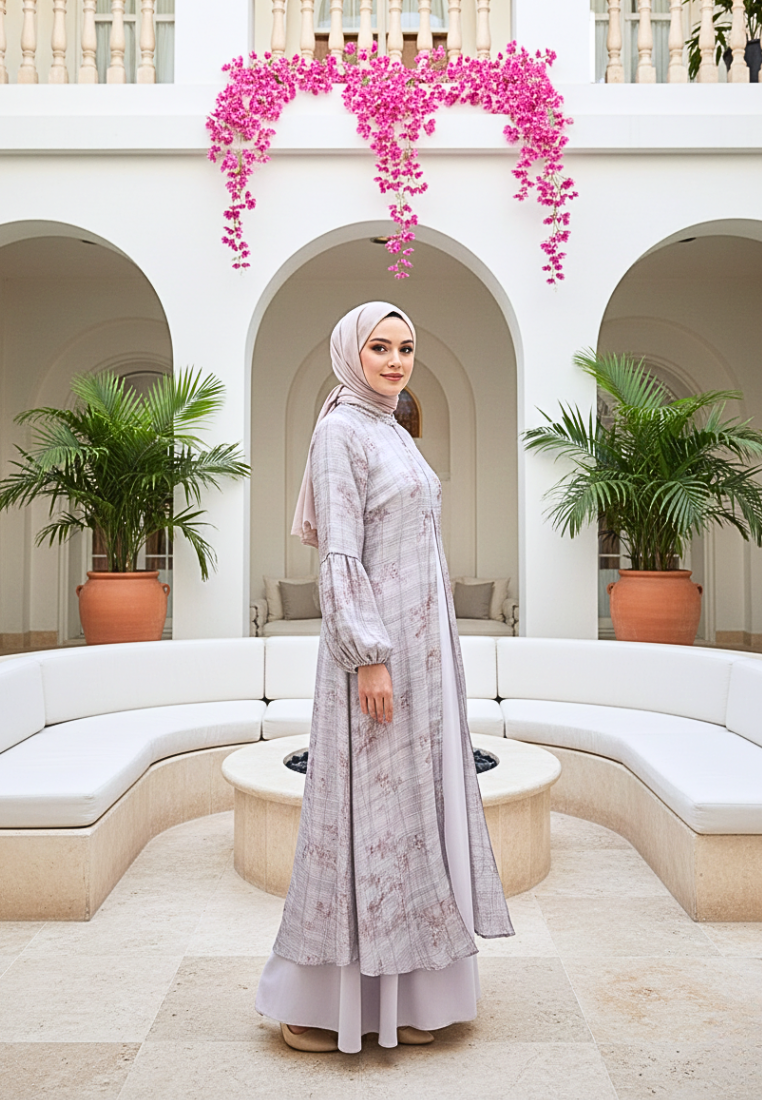 Zuhaira Dress Muslimah Elegance With Puff Slevee By Brilliant Girl