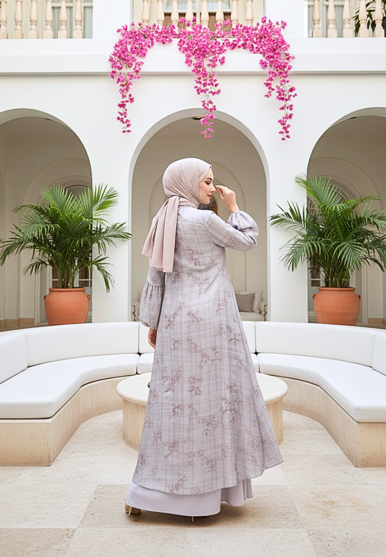 Zuhaira Dress Muslimah Elegance With Puff Slevee By Brilliant Girl