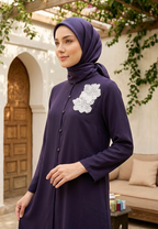 Amora Tunic With Floral Detail | Burgundy
