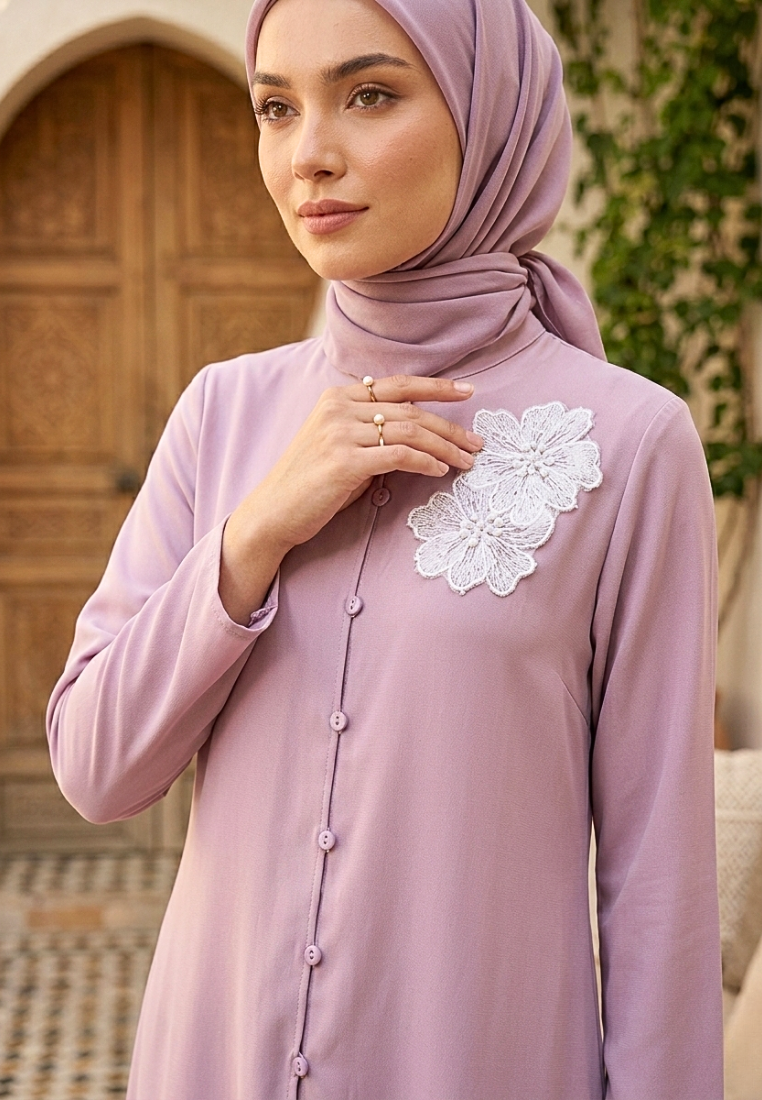 Amora Tunic With Floral Detail | Pink