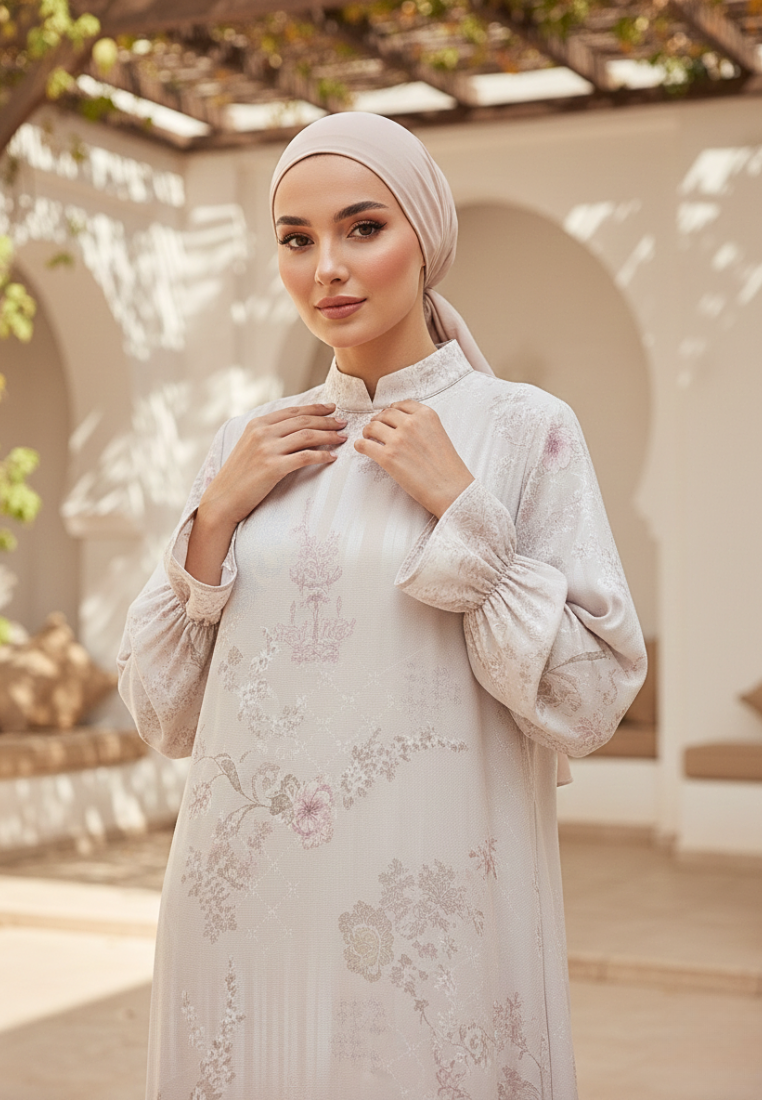 Elenora Muslim With Long Sleve | Cream