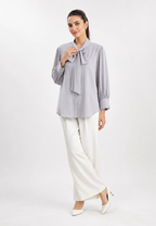 Celesta Blouse With Long Sleeve |Grey|Cream|Pink|Brown