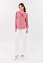 Celesta Blouse With Long Sleeve |Grey|Cream|Pink|Brown
