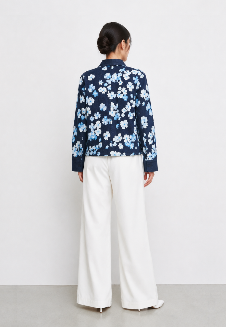 Lunessa Bloom Denim Jacket | Dark Denim