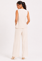 Jeddah Plain Pants | Ivory