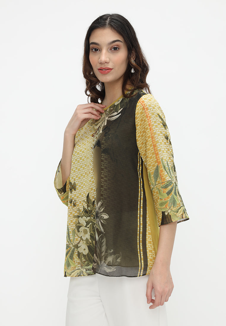 Kezia Chiffon Blouse | Yellow