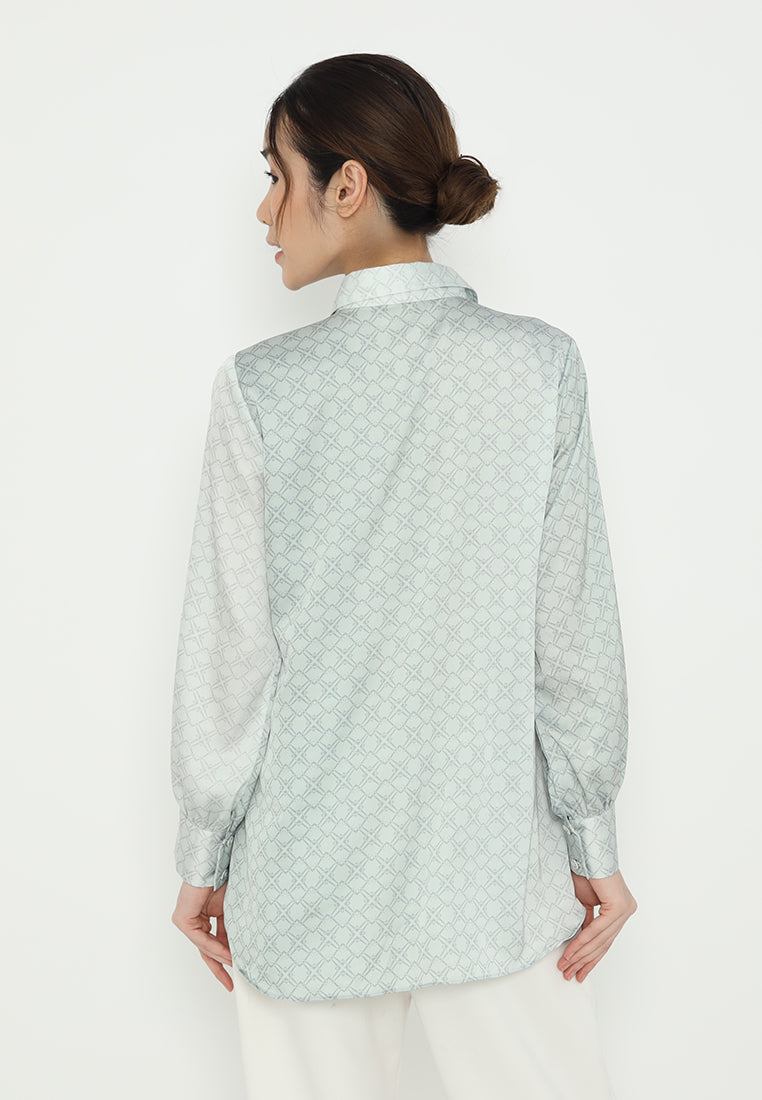 Monogram Shirt With Long Sleeve | Blue