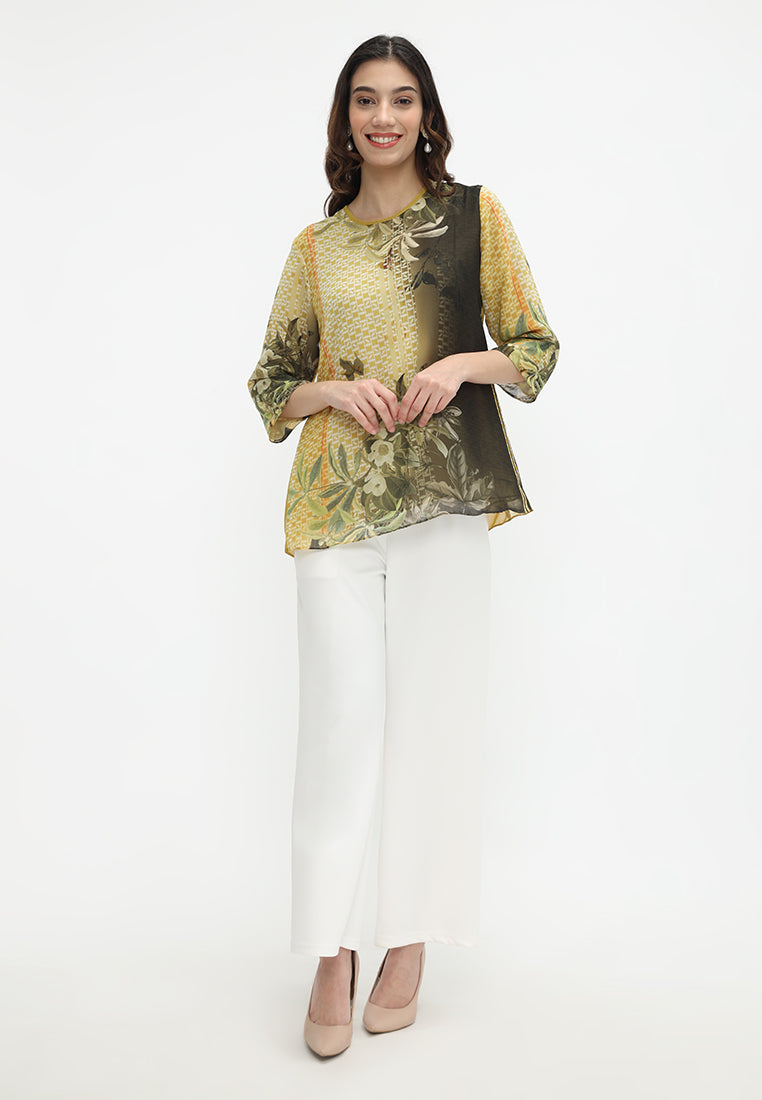 Kezia Chiffon Blouse | Yellow