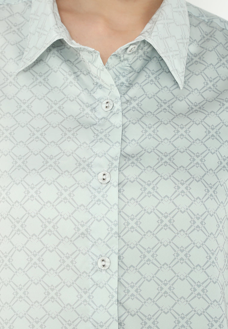 Monogram Shirt With Long Sleeve | Blue