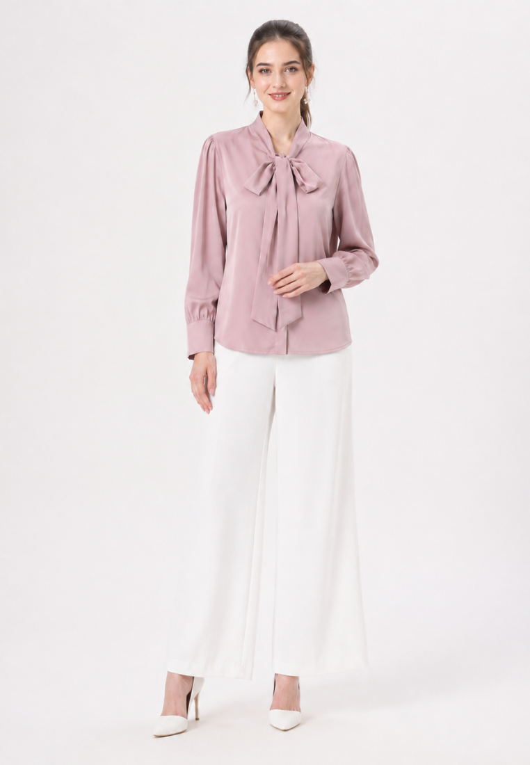 Celesta Blouse Dusty Rose And Midnight Blue By Brilliant Girl