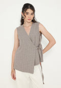 Oceanic Plain Sleeveless Vest | Beige