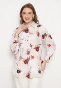 Karen Red Foral Long Sleeve Shirt | Cream