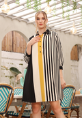 Manalo Stripe Midi Dress | Multicolor