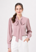 Celesta Blouse Dusty Rose And Midnight Blue By Brilliant Girl