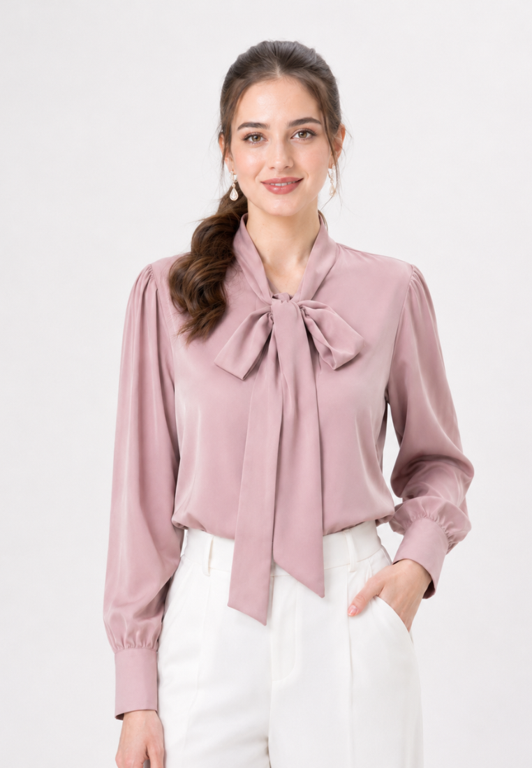Celesta Blouse Dusty Rose And Midnight Blue By Brilliant Girl