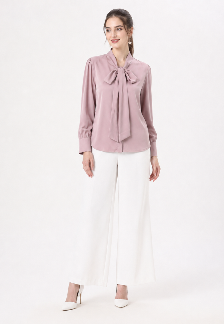 Celesta Blouse Dusty Rose And Midnight Blue By Brilliant Girl