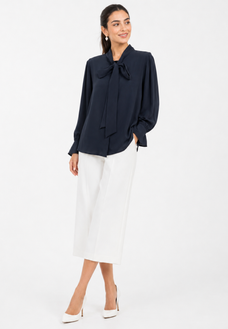 Celesta Blouse Dusty Rose And Midnight Blue By Brilliant Girl