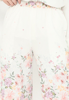 Jardin Floral Cullote In Cream By Brilliant Girl