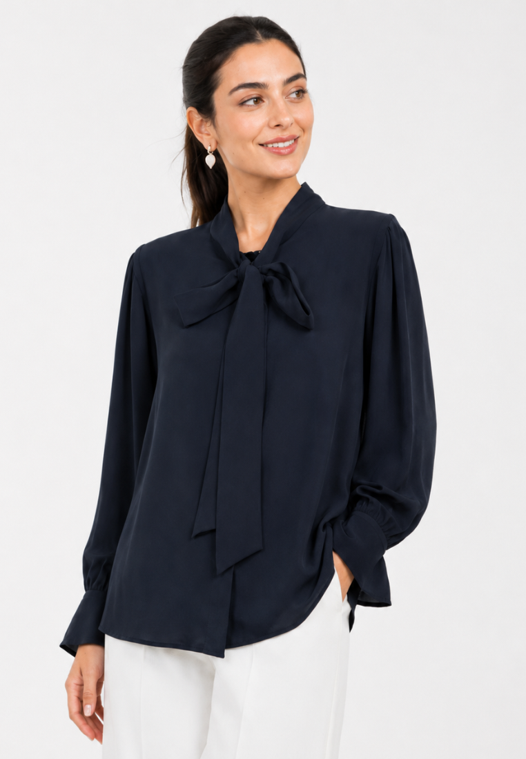 Celesta Blouse Dusty Rose And Midnight Blue By Brilliant Girl