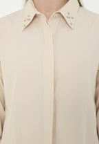 Elmira Shirt Cotton With Sequin Detail | Cream