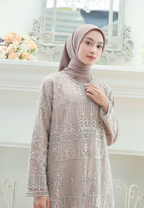 Safiya Muslim Long Dress Broakat | Cream