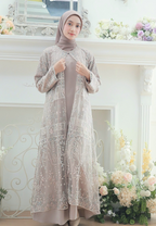 Safiya Muslim Long Dress Broakat | Cream