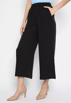 Denissa Casual Women Long Culottes | Black