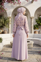 Althaea Gamis Muslimah Long Dress Combination | Purple