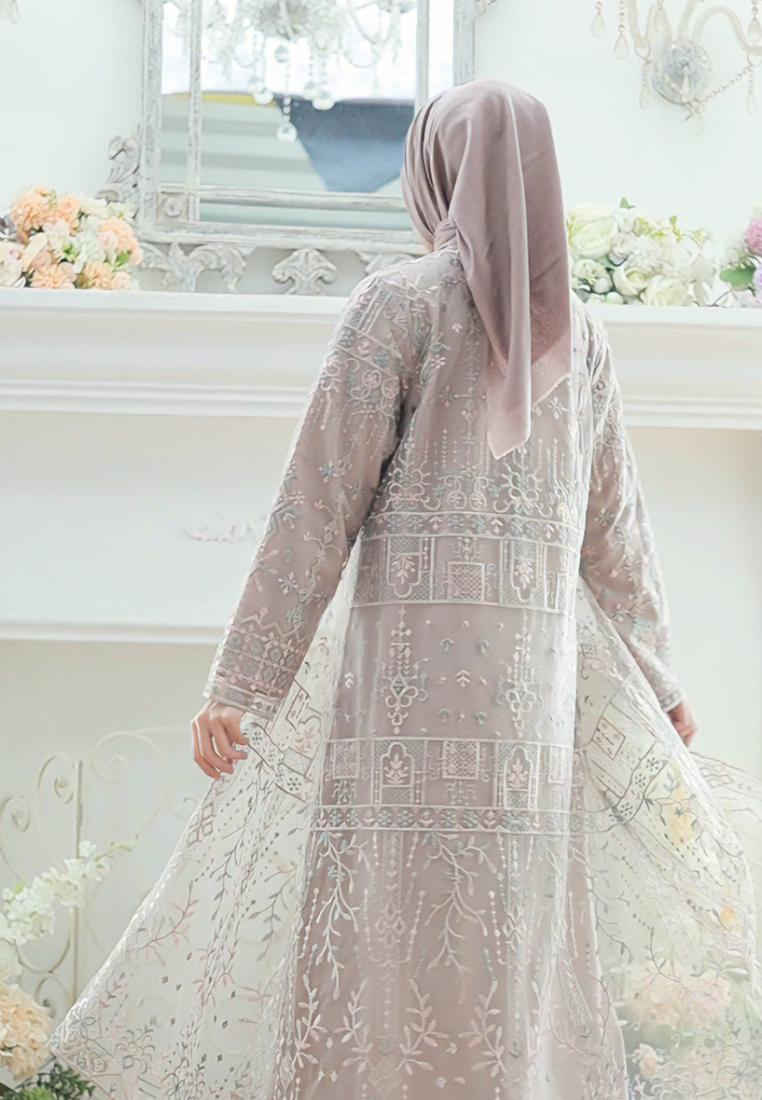 Safiya Muslim Long Dress Broakat | Cream