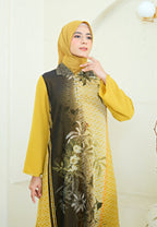 Bravana Muslim Long Dress Gradiation | Yellow