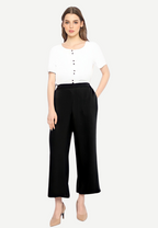 Jeddah Plain Cullot Casual Look | Black