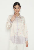 Monogram Tops With Long Sleeve Casual Look | Cream