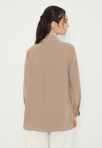 Sonia Draffery Blouse Long Sleeve | Soft Brown And Maroon